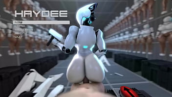 Haydee the Super-sexy robot - 3d Porn Parody Clothespins Compilation